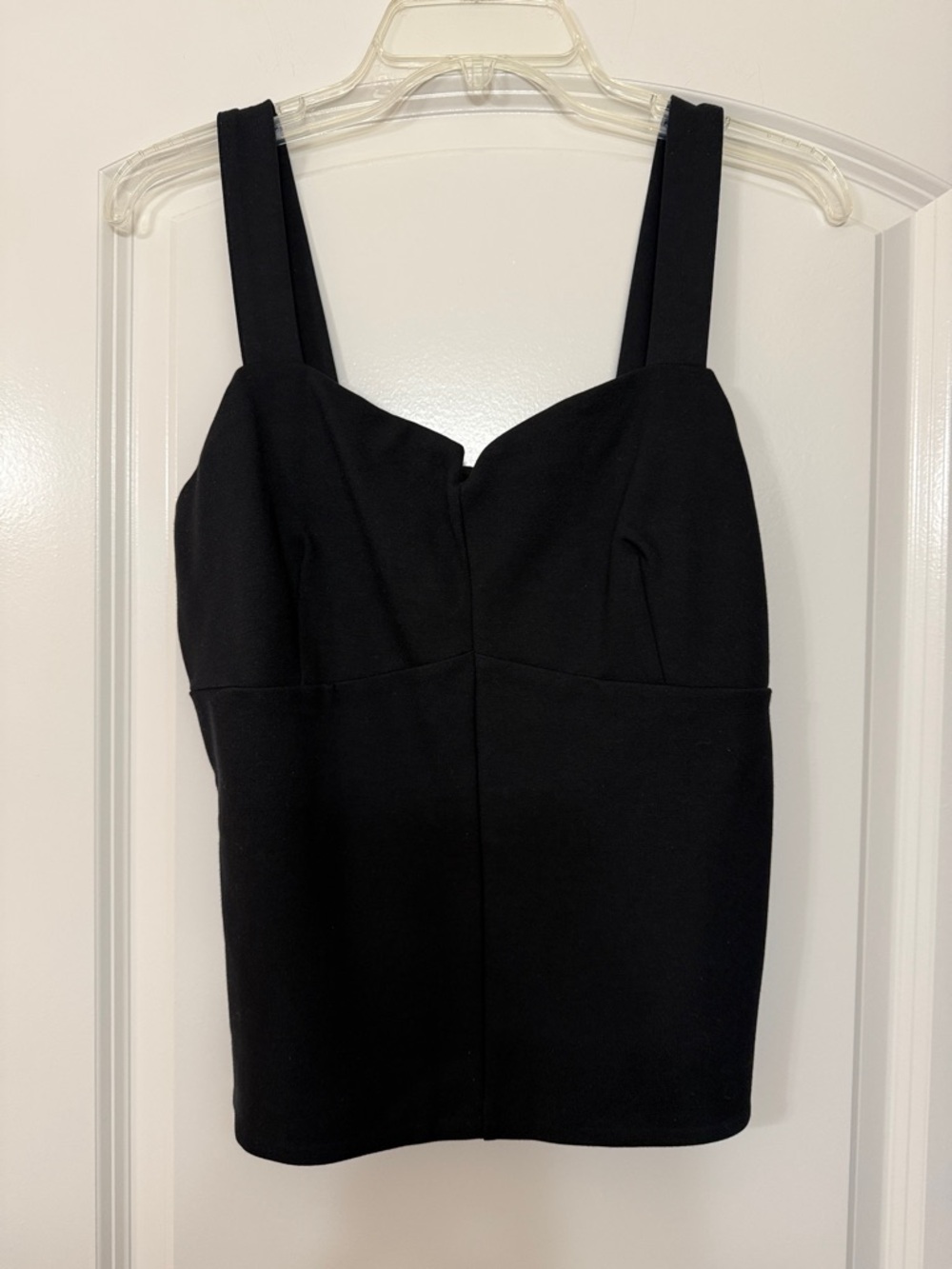 CAbi Black Tank Top with Sweetheart Detail
